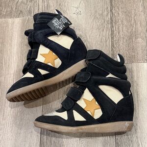 Isabel Marant Black and Tan Combat Boots